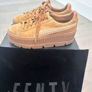 Puma Fenty Tan Platform Sneakers